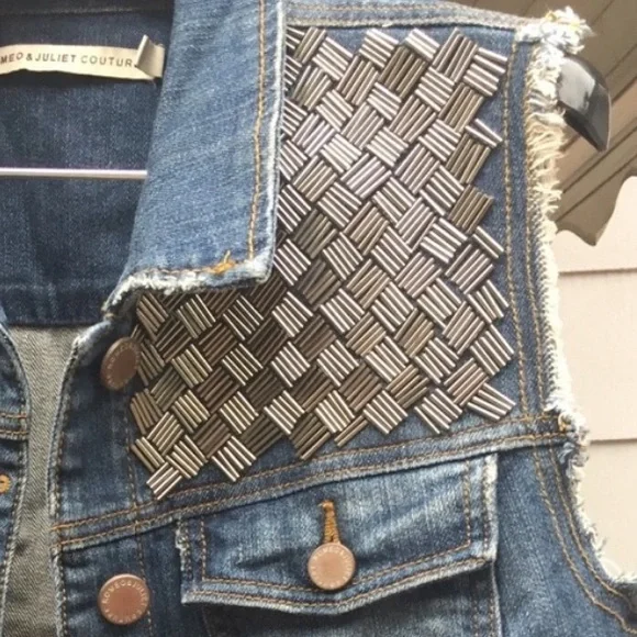 Romeo and Juliet Denim Beaded Vest - Picture 4 of 4